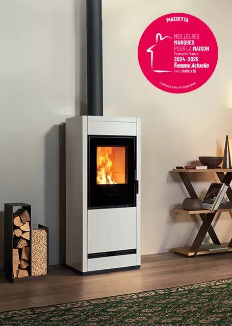 Seguin Gamme mixte E228D, poêle hybride bois et granulés, rendement A+, flexibilité d’utilisation et autonomie chauffage renforcée à Saint Etienne