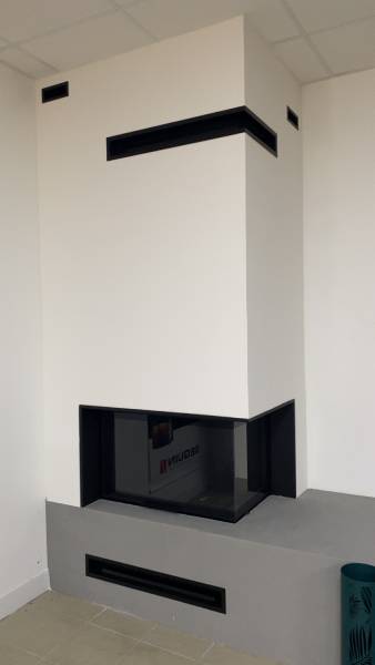 création d'une cheminée d'angles a la Grand-croix dans la Loire